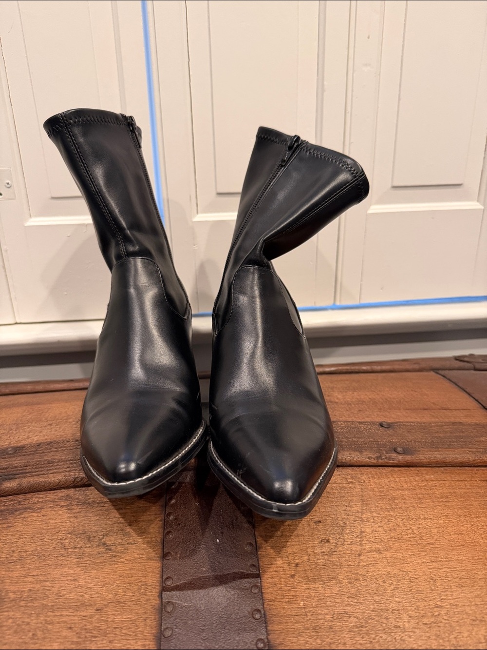 Target Black Women's Pointed Toe Ankle Booties with Side Zipper